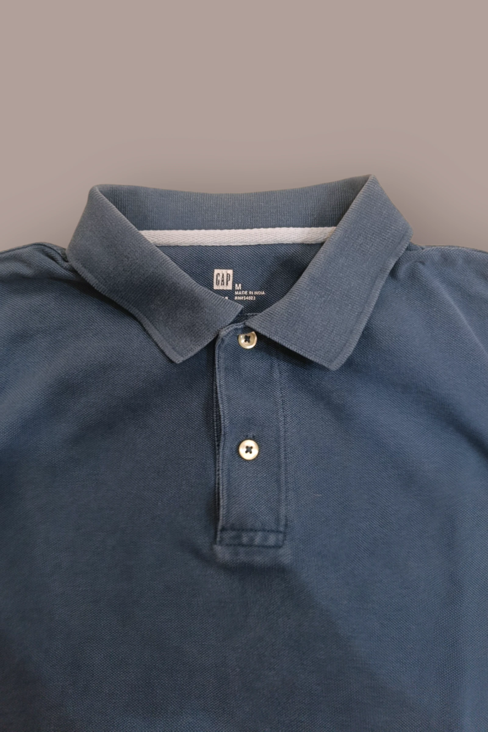 | Polo Gap Homem | Cor Azul Marinho | Piqué Manga | Curta Algodão | Tamanho M | – photo 4